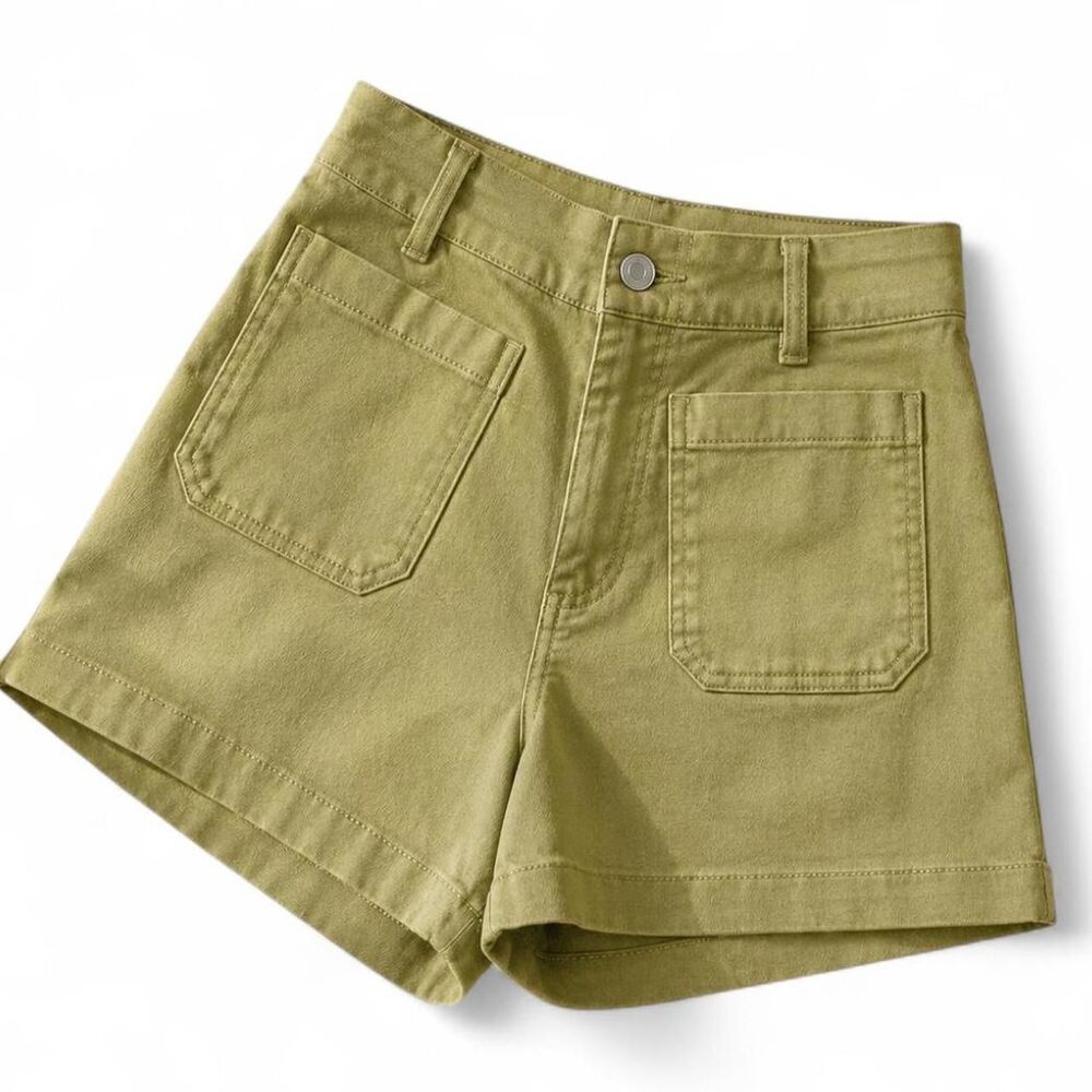 LC Lauren Conrad Women's Olive Green High-Rise Utility Shorts Size 2